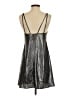 Topshop 100% Polyester Metallic Silver Cocktail Dress Size 4 - photo 2