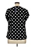 Adrienne Vittadini Polka Dots Black Short Sleeve Blouse Size 1X - photo 2
