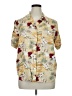 Assorted Brands Tropical Ivory Short Sleeve Blouse Size 1X - photo 1