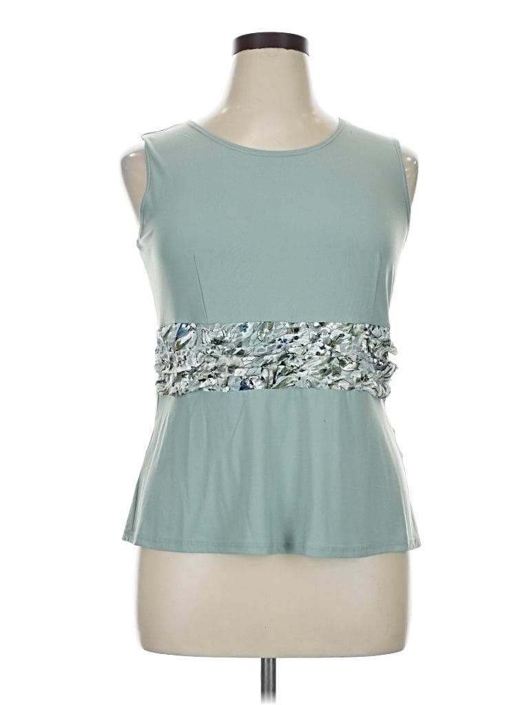 Pre-owned Serengeti Sleeveless Blouse In Teal