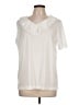 Blair 100% Polyester Ivory Short Sleeve Blouse Size L - photo 1