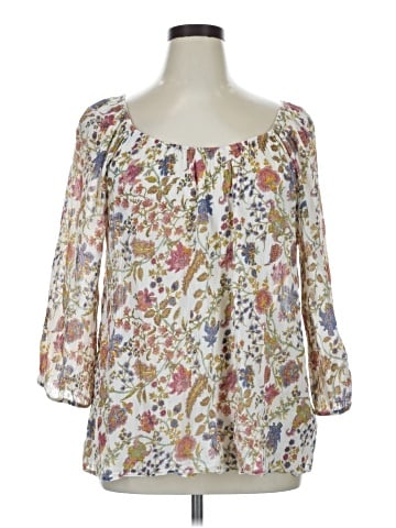 Chaps 3/4 Sleeve Blouse (view 1)