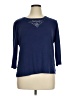 Studio Works 100% Cotton Blue 3/4 Sleeve Top Size XL - photo 1