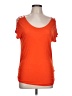 Popular Basics 100% Rayon Orange Short Sleeve Top Size L - photo 1