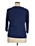 Studio Works 100% Cotton Blue 3/4 Sleeve Top Size XL - photo 2