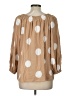 Cato Polka Dots Tan 3/4 Sleeve Blouse Size L - photo 2