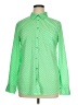 Merona 100% Polyester Polka Dots Green Long Sleeve Blouse Size XL - photo 1