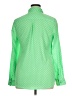 Merona 100% Polyester Polka Dots Green Long Sleeve Blouse Size XL - photo 2