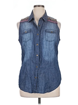 Rock & Roll Cowgirl Sleeveless Button Down Shirt
