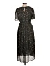 Hayden 100% Polyester Print Black Casual Dress Size L - photo 2