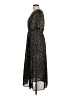 Hayden 100% Polyester Print Black Casual Dress Size L - photo 5