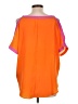 Rampage 100% Polyester Color Block Orange Short Sleeve Top Size L - photo 2