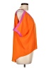Rampage 100% Polyester Color Block Orange Short Sleeve Top Size L - photo 4