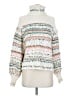 Pilcro Stripes White Turtleneck Sweater Size XS - photo 1
