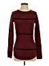 UK 2 LA 100% Acrylic Plaid Burgundy Pullover Sweater Size S - photo 1