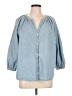 Levi's 100% Cotton Blue 3/4 Sleeve Button-Down Shirt Size L - photo 1