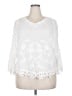 XCVI White 3/4 Sleeve Blouse Size XXL - photo 1