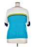 Norton Studio Color Block Teal Short Sleeve Top Size 2X - photo 2