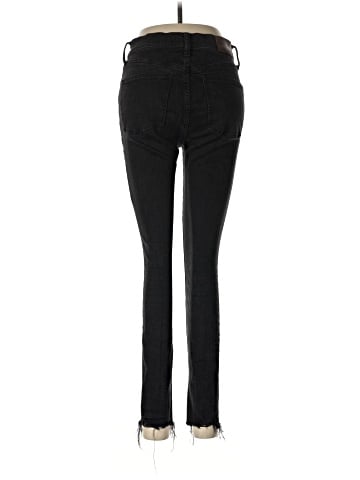 Madewell 9" Mid-Rise Skinny Jeans in Berkeley Black: Button-Through Edition (view 2)