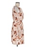 Speed Control 100% Polyester Floral Tan Pink Cocktail Dress Size M - photo 4