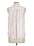 Splendid Stripes Pink Sleeveless Button-Down Shirt Size L - photo 2