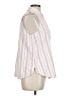 Splendid Stripes Pink Sleeveless Button-Down Shirt Size L - photo 4