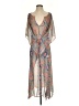 H&M 100% Polyester Paisley Blue Gray Casual Dress Size XS - photo 1