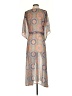 H&M 100% Polyester Paisley Blue Gray Casual Dress Size XS - photo 2