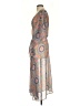 H&M 100% Polyester Paisley Blue Gray Casual Dress Size XS - photo 5