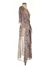 H&M 100% Polyester Paisley Blue Gray Casual Dress Size XS - photo 4