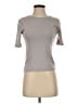 Zara 100% Cotton Gray Short Sleeve Turtleneck Size S - photo 1