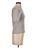 Zara 100% Cotton Gray Short Sleeve Turtleneck Size S - photo 4