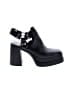 Free People 100% Leather Black Heels Size 8 - photo 1