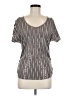 Vanity Silver Short Sleeve Top Size M - photo 1