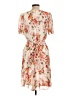 DKNY 100% Polyester Floral Orange Cocktail Dress Size 12 - photo 2