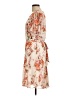 DKNY 100% Polyester Floral Orange Cocktail Dress Size 12 - photo 5
