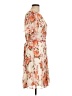 DKNY 100% Polyester Floral Orange Cocktail Dress Size 12 - photo 4