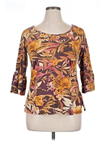 Caribbean Joe 3/4 Sleeve Top (view 1)
