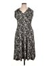 Connected Apparel Paisley Gray Cocktail Dress Size 16 - photo 1