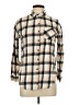 Love Notes Plaid Tan Long Sleeve Button-Down Shirt Size M - photo 1