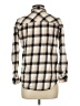Love Notes Plaid Tan Long Sleeve Button-Down Shirt Size M - photo 2