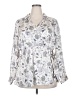 Torrid 100% Polyester Silver Long Sleeve Blouse Size 2X Plus (2) - photo 1