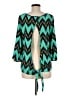Peaches 'n Cream 100% Polyester Teal 3/4 Sleeve Blouse Size M - photo 2