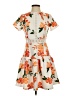 Alexia Admor Print Orange Cocktail Dress Size 4 - photo 1