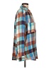 Pilcro Plaid Teal Long Sleeve Button-Down Shirt Size L - photo 4