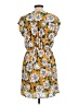DR2 100% Polyester Print Yellow Casual Dress Size L (petite) - photo 2