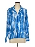 Worthington 100% Polyester Blue Long Sleeve Blouse Size L - photo 1
