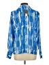 Worthington 100% Polyester Blue Long Sleeve Blouse Size L - photo 2
