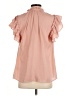 Mustard Seed 100% Polyester Pink Short Sleeve Blouse Size S - photo 2