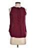Ann Taylor LOFT 100% Polyester Burgundy Sleeveless Blouse Size S (petite) - photo 1